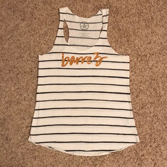 Barre3 Tops - Barre3 Striped Racerback Tank